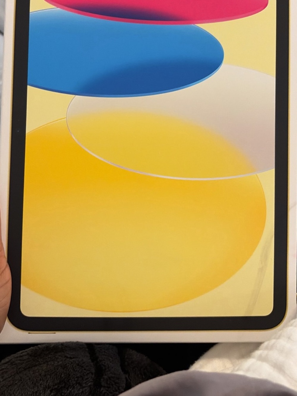 Apple iPad in Yellow with Blue and Pink Accents